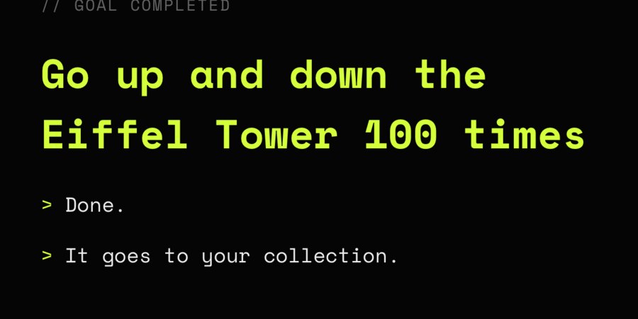 Goal completed screen